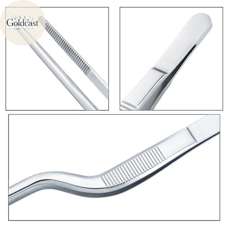 ทอง 1 ชิ้นสแตนเลสครัว Tweezer BBQ อาหาร Tweezer คลิปสําหรับปิคนิคบาร์บีคิวทําอาหารครัวเครื่องมือ TH