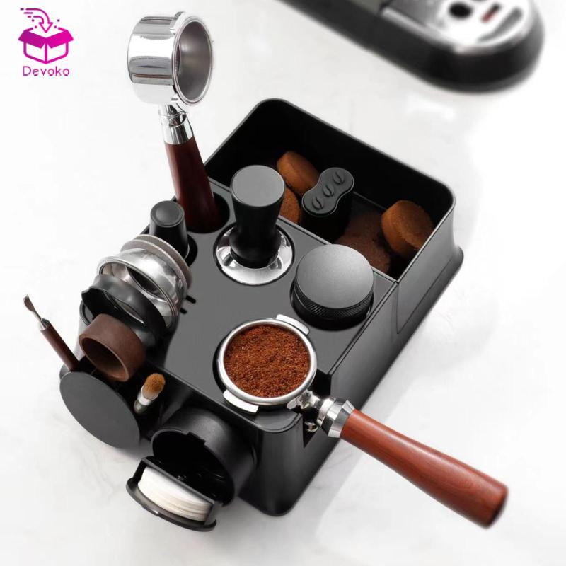 [chiwanji2mf] Espresso Tamper Mat Stand 51/54/58mm Espresso Tamping Station สําหรับ Cafe Barista