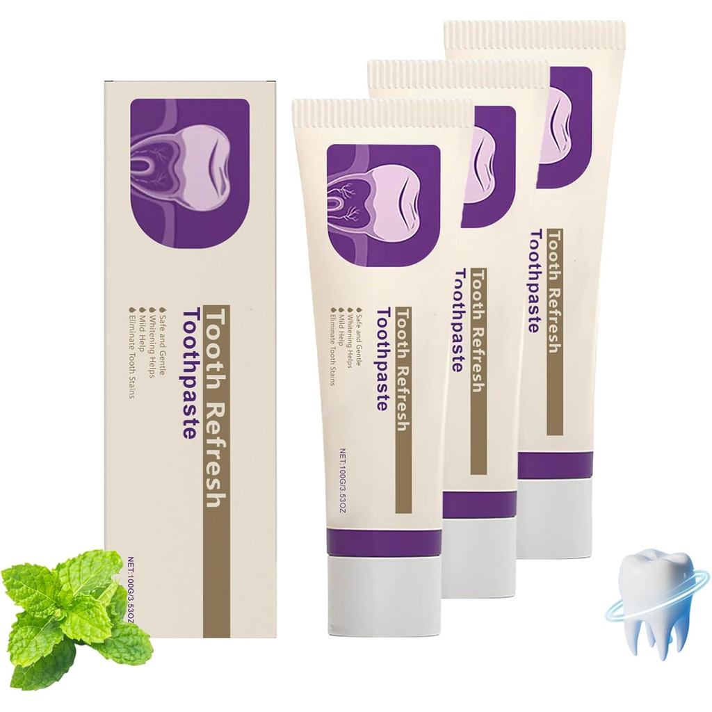 Natural Tooth Refresh Toothpaste,Hydroxyapatite Toothpaste, Enamel Protection and Tooth Strengthenin