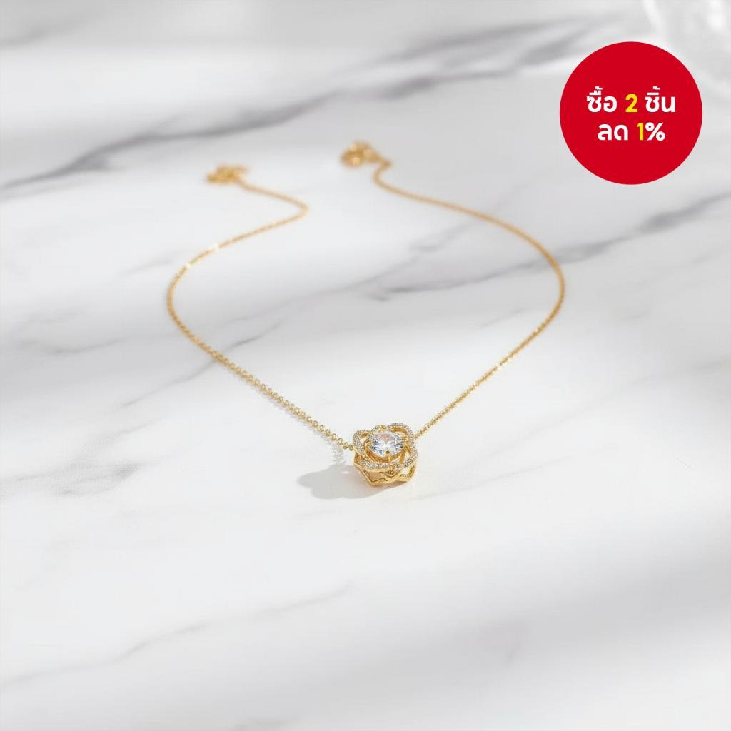 สร้อยคอจี้ Eirin ทองคํา 18K สําหรับผู้หญิง เครื่องประดับแฟชั่นพร้อมกล่องของขวัญ