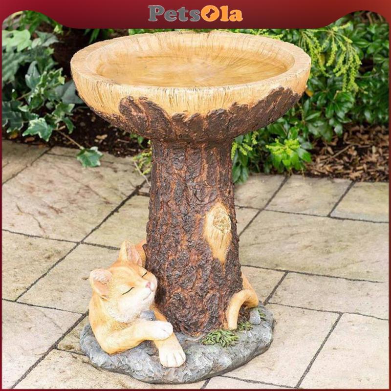 PETSOLA Bird Bth Resistence Bird Bth Feeder Birdbth ลองสําหรับกลางแจ้ง Grden Yrd Ptio Lwn Decortions