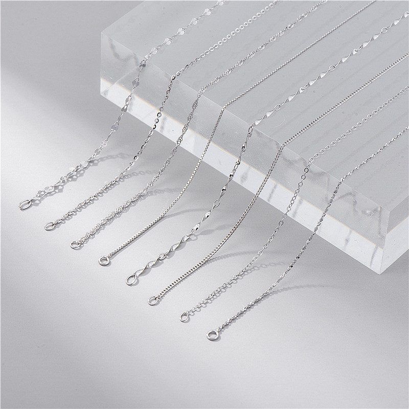 Jyjiayujy สร้อยคอโซ่เงินแท้ 100% S925 ยาว 40 45 50 ซม. สไตล์เกาหลี เครื่องประดับแฟชั่น สําหรับผู้หญิ