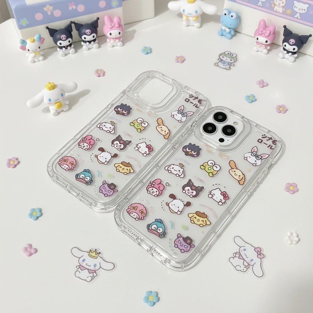 Kerropi And FriendsถุงลมนิรภัยกันกระแทกกรณีOPPO realme 7 a78 a58 a9 a5 2020 a15 f9 a7 a5s 9i a17 a17