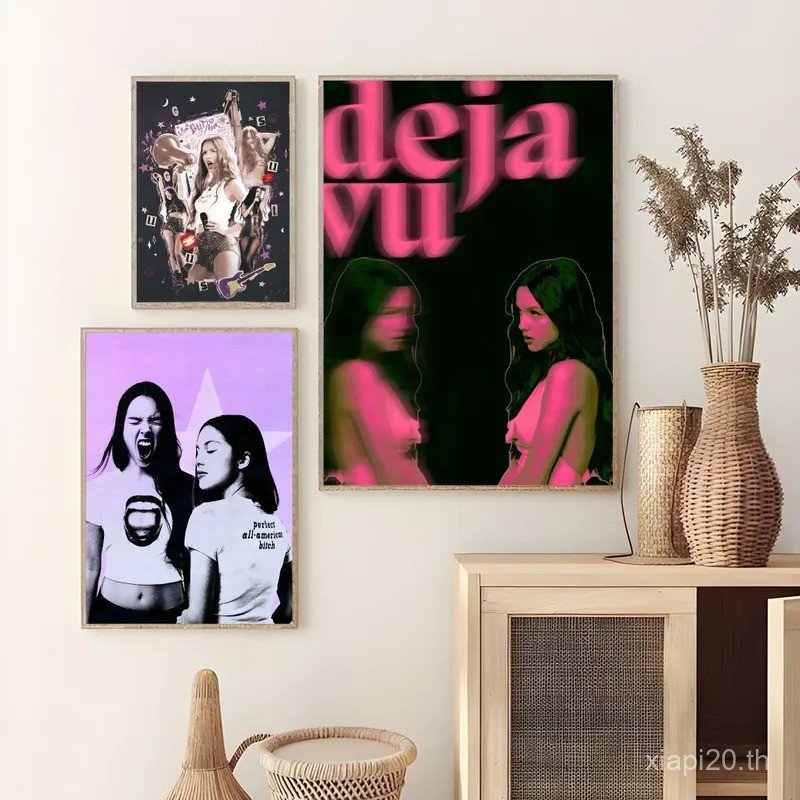 โปสเตอร์ Olivia Rodrigo HD Art พิมพ์ สำหรับการประดับผนังห้องนอนหรือบาร์ พร้อมของขวัญ