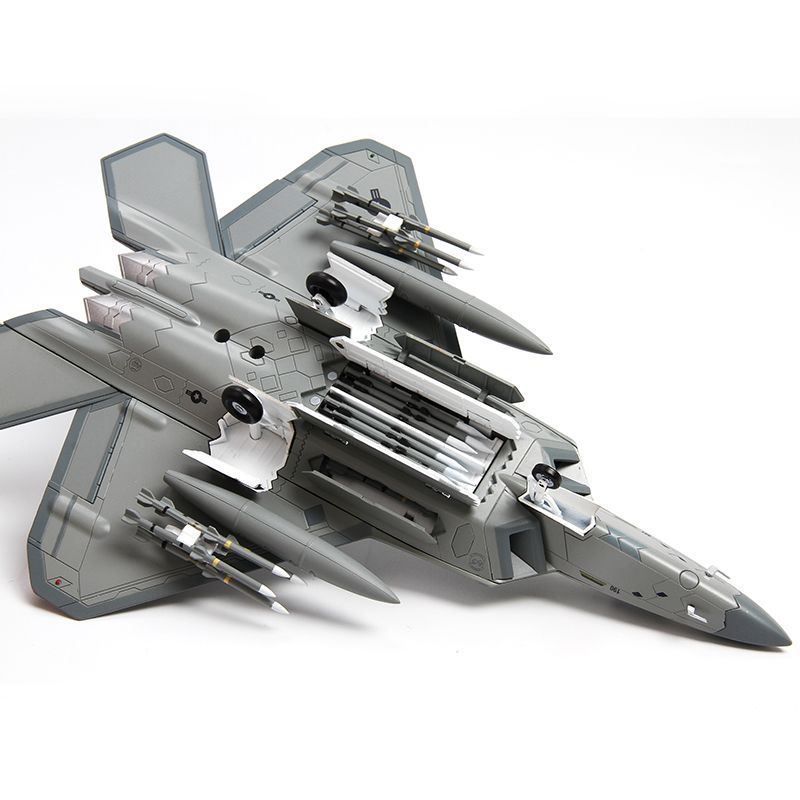 1: 72F22 Raptor Fighter รุ่น F-22 เครื่องบินรุ่นจําลองทหารผลิตภัณฑ์สําเร็จรูปโลหะผสม