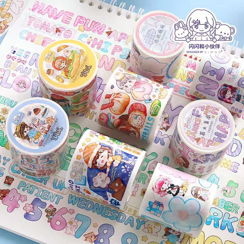 Sparkling Tape Split Packing Washi Tape Handbook Tape Collage Xinmo Landscape Tape Handbook Collage