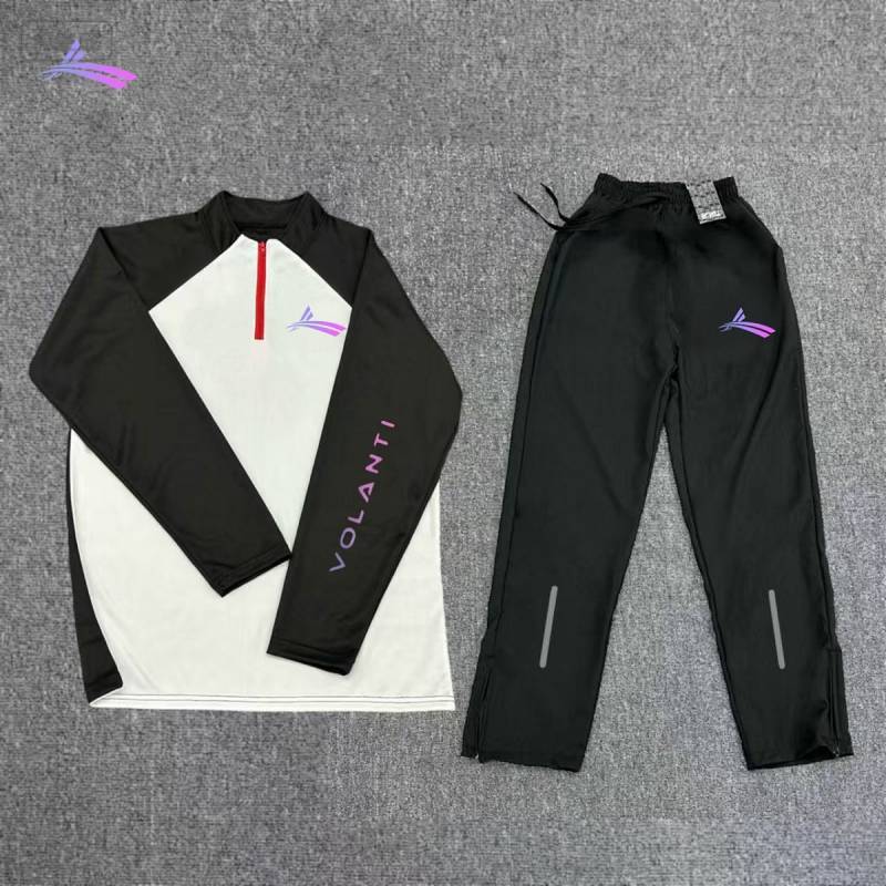【Ready Stock】 Worrandi Sports Suit Men's Quick-Drying Running Fitness Stand Collar Half Zip Training