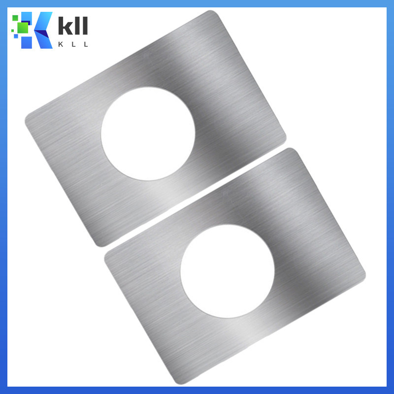 2 ชิ้นประตูล็อค Kick Plate Deadbolt Strike Filler Guard Hole Cover Latch Kenellkj