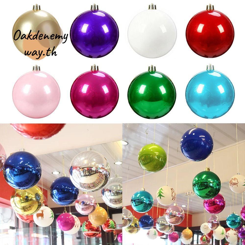 OAKDENEMYWAY Pearlescent Ball, Ball Shape Pearlescent Christmas Ball,พลาสติก 15 ซม.Xmas Ornament Bal