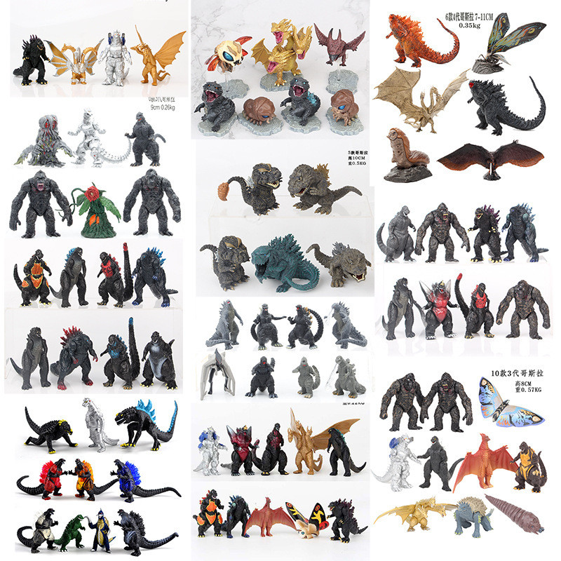 Godzilla Monster Model Form Godzilla Planet ไดโนเสาร์จําลองสัตว์ของเล่นตุ๊กตารูปมือ Micro Model เครื