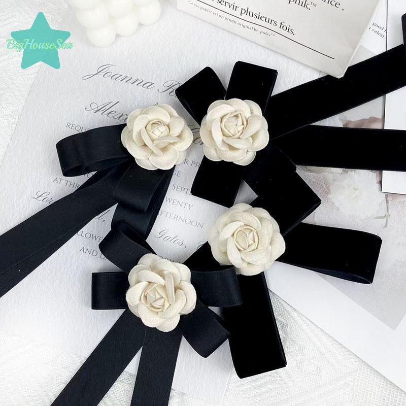 เข็มกลัดริบบิ้นโบว์สีดำใหม่ สไตล์วินเทจ เหมาะสำหรับงานแต่งงาน