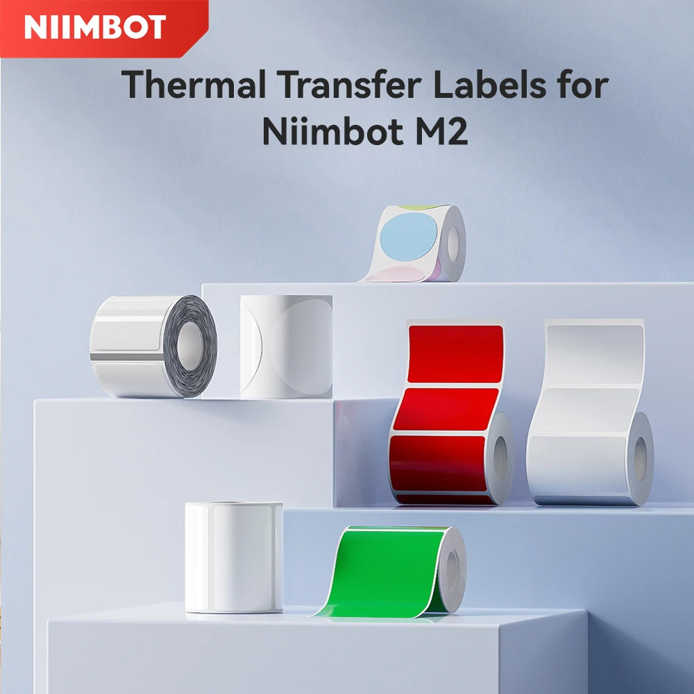 NIIMBOT Thermal Transfer Label Paper PET Label Sticker สําหรับ Niimbot M2