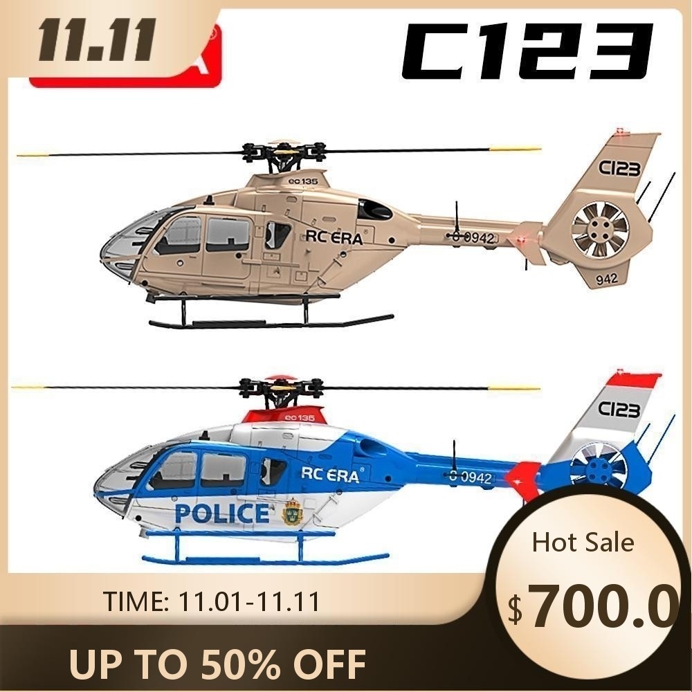 RC ERA C123(EC135) เฮลิคอปเตอร์ 6CH 6 แกน Gyro Dual Brushless มอเตอร์พร้อม Optical Flow ตําแหน่ง 3D 