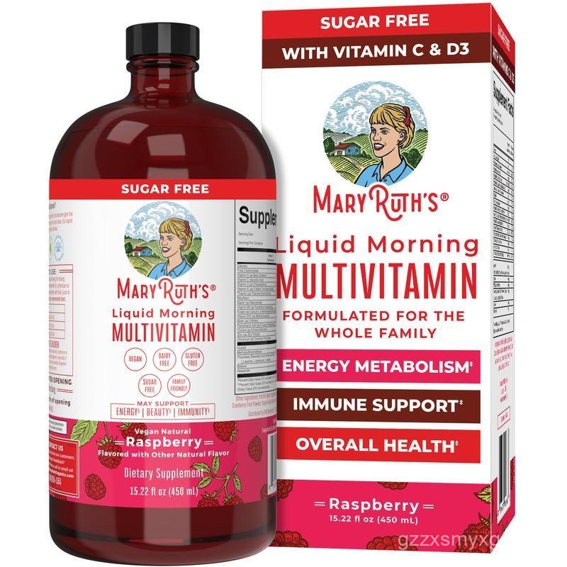 MaryRuth's Liquid Morning Multivitamin - B Complex Vitamins - Vitamins A, C, D, E -  Zinc - Beauty -