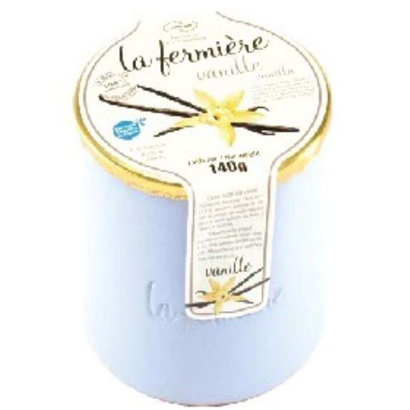 ลาแฟมเมียร์โยเกิร์ตรสวานิลลา 140กรัม La Fermiere Yoghurt Vanilla 140g. [หมายเลขบาร์โค้ด 3279231145003]