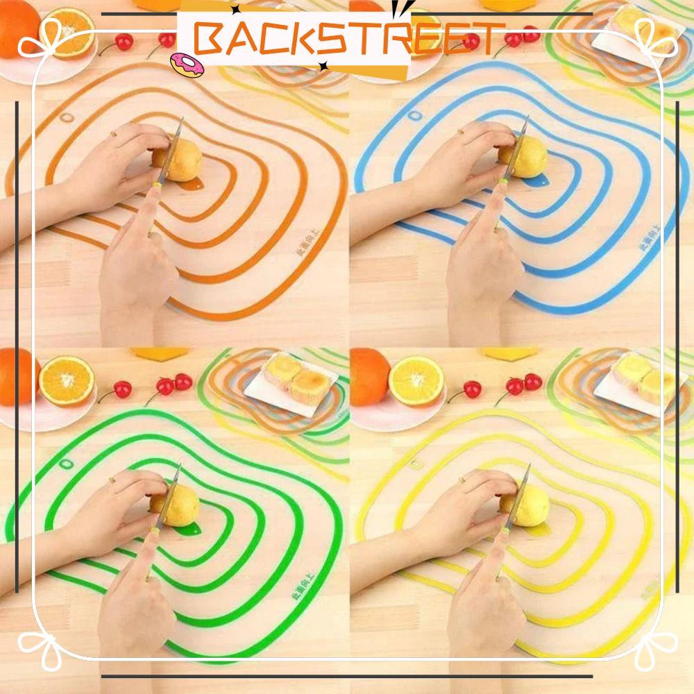 BACKSTREET Kitchen Chopping, เขียง Antibacteria ที่มีความยืดหยุ่น, กันลื่น PP โปร่งใสการจําแนกประเภทเขียงห้องครัว