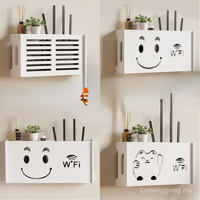 Wifi Rack Storage Punch-free Router Rack Set-top Box Wall-mounted Storage Rack VRY6 DS1M B6AG