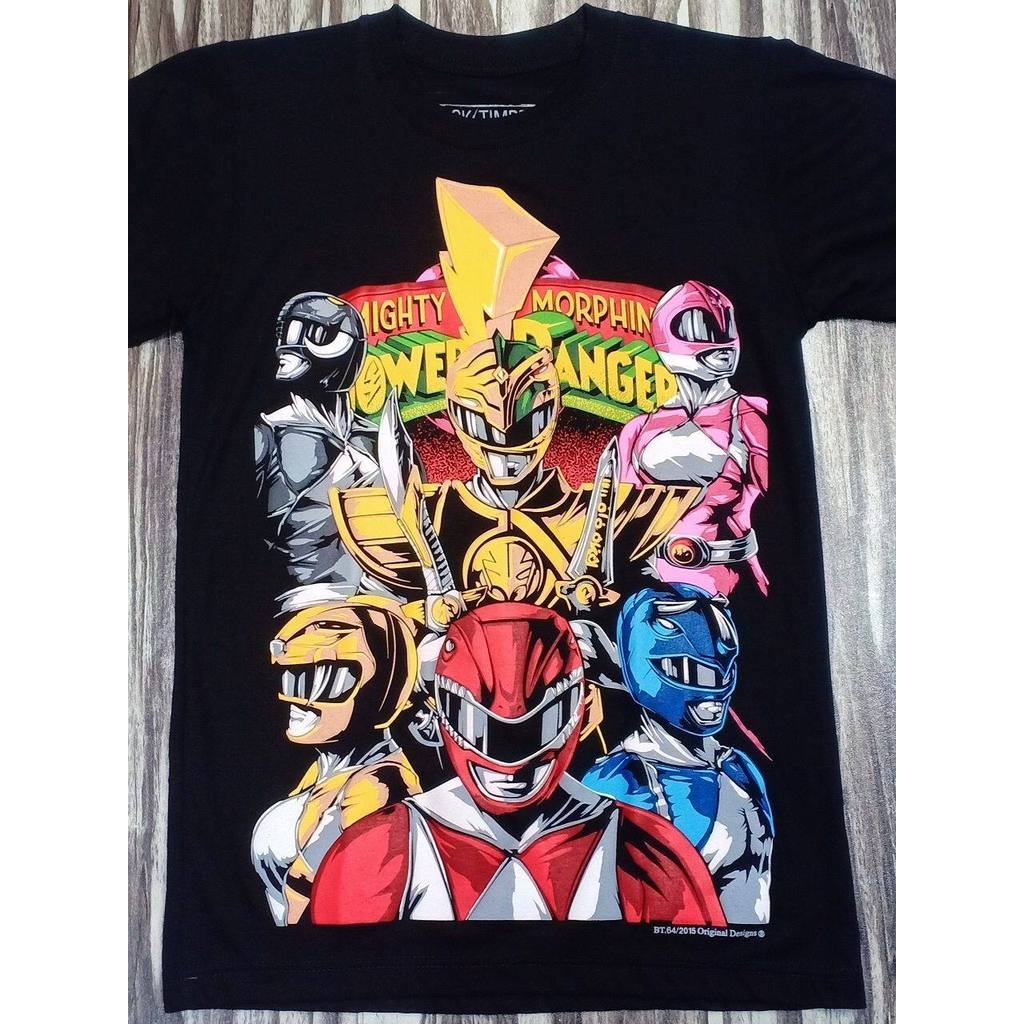 Bt64 Mighty Morphin Power Rangers Old School Limited Vintage Collection Black Timber Tshirt Jersey