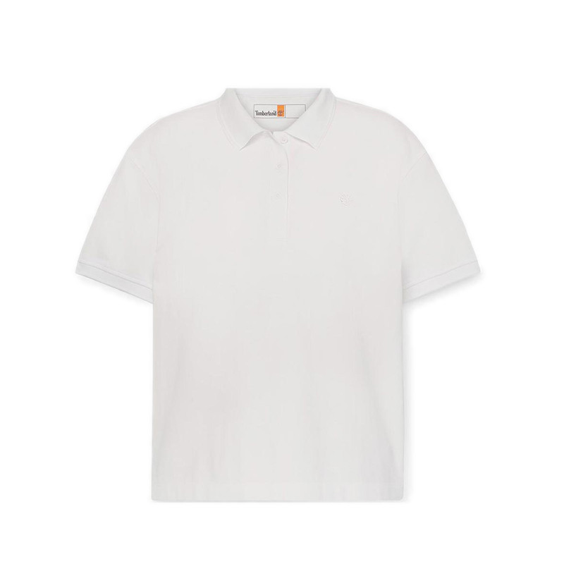 Timberland เสื้อโปโลผ้าปิเก้แขนสั้น ผู้หญิง สีขาว