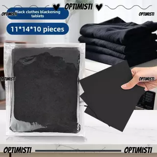 OPTIMISTI8E ฟิล์มย้อมเสื้อผ้า 1/10 ชิ้น, แผ่นฟื้นฟูเสื้อผ้าสีดําสากล, ป้องกันจางหายใช้งานง่ายกระดาษย้อมสีดําสําหรับซัก|เสื้อผ้าดํา ไบรท์เทนนิ่ง