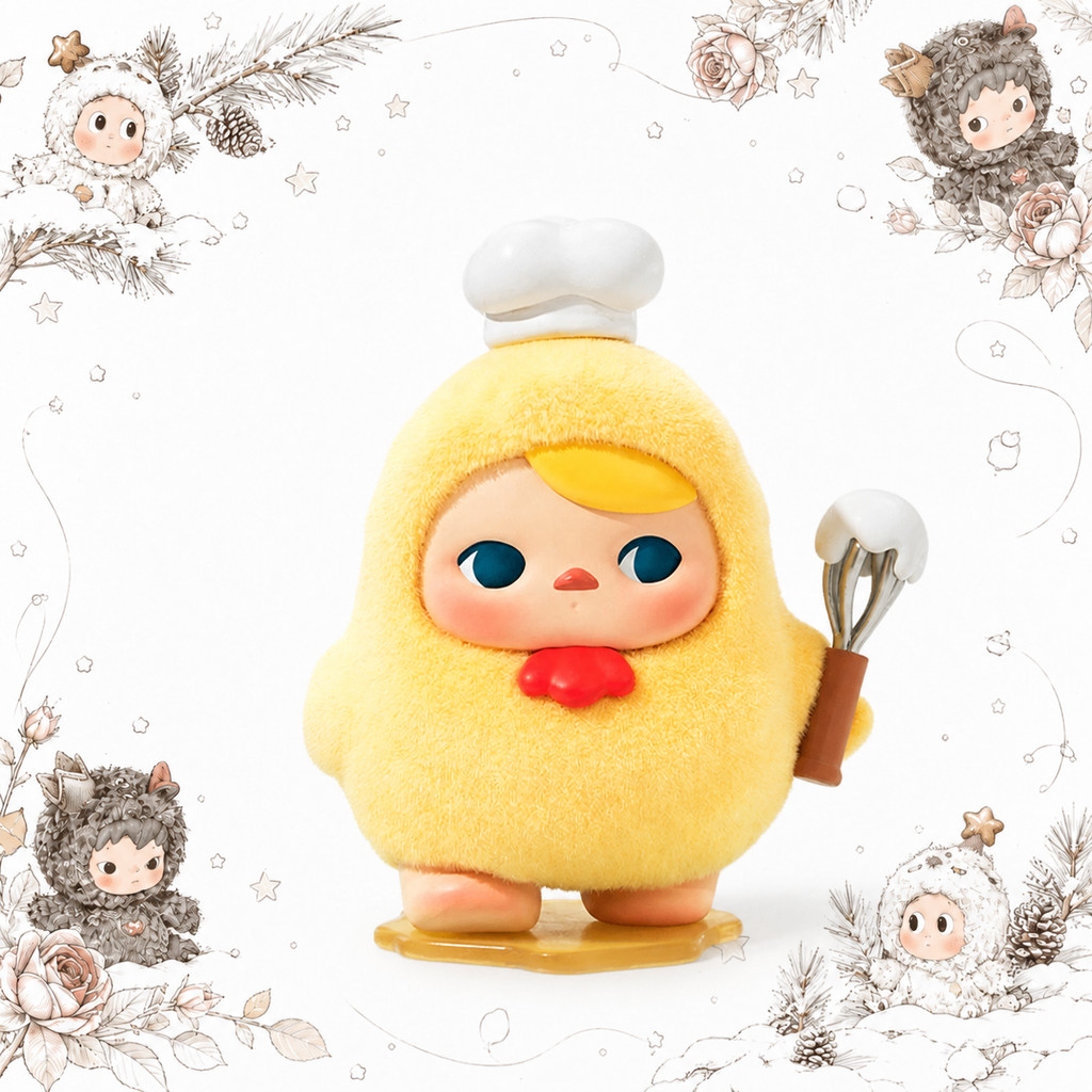[ลับ] POPMART PUCKY PUCKY Egg Egg Bean Series Mystery Box ของขวัญฟิกเกอร์ของแท้