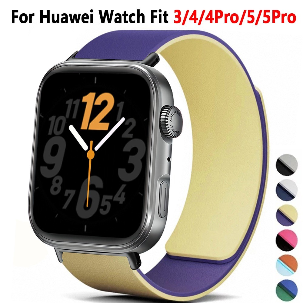 สายซิลิโคนทูโทนสําหรับ Huawei Fit 4Pro 5Pro สายรัดข้อมือแม่เหล็กสําหรับ Huawei Fit 3 4 5