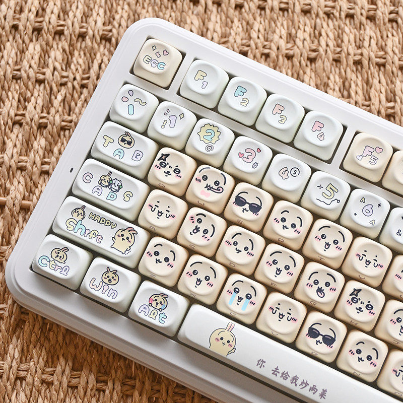 Usaqi ปุ่มกดน่ารัก DIY ฝาครอบคีย์บอร์ดแบบกลไกแบบกําหนดเอง MOA ความสูงการปรับ GMK67/87/950 ฯลฯ