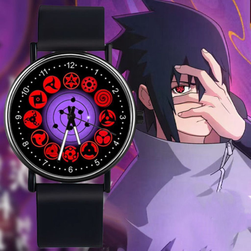 ยอดนิยม Naruto Merchandise Luminous Watch Sasuke Kaleidoscope Eyechakra Kaka คนสไตล์เดียวกันนาฬิกานั