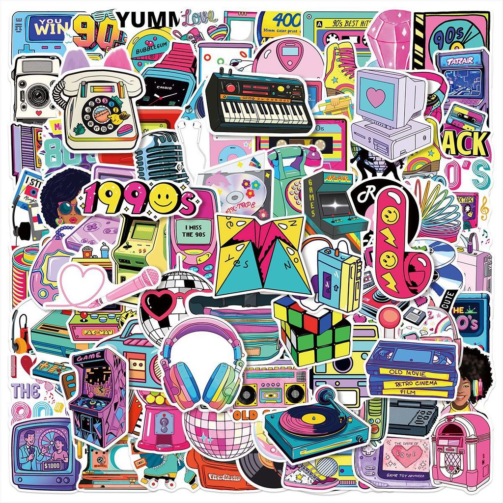 ❉ 80s 90s สติ๊กเกอร์การ์ตูนคละเกม ❉ 50 ชิ้น/เซ็ตกันน้ํา DIY Fashion Decals สติ๊กเกอร์ Doodle