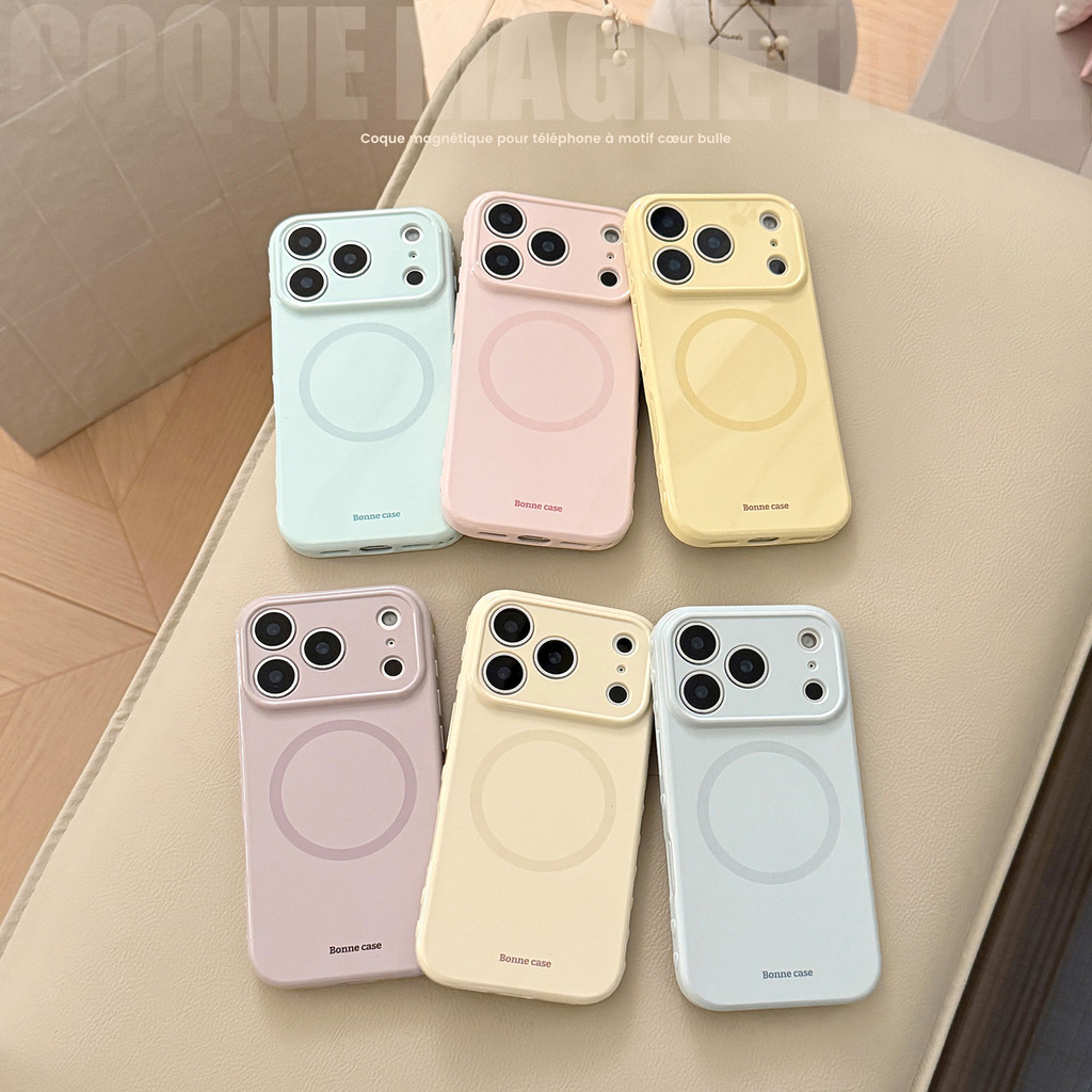 เคสโทรศัพท์ป้องกันขาตั้งคริสตัลสีทึบเรียบง่ายเหมาะสําหรับ ทีพียู สําหรับ ไอโฟน12 13 14 15 16 17มือโปร สูงสุด