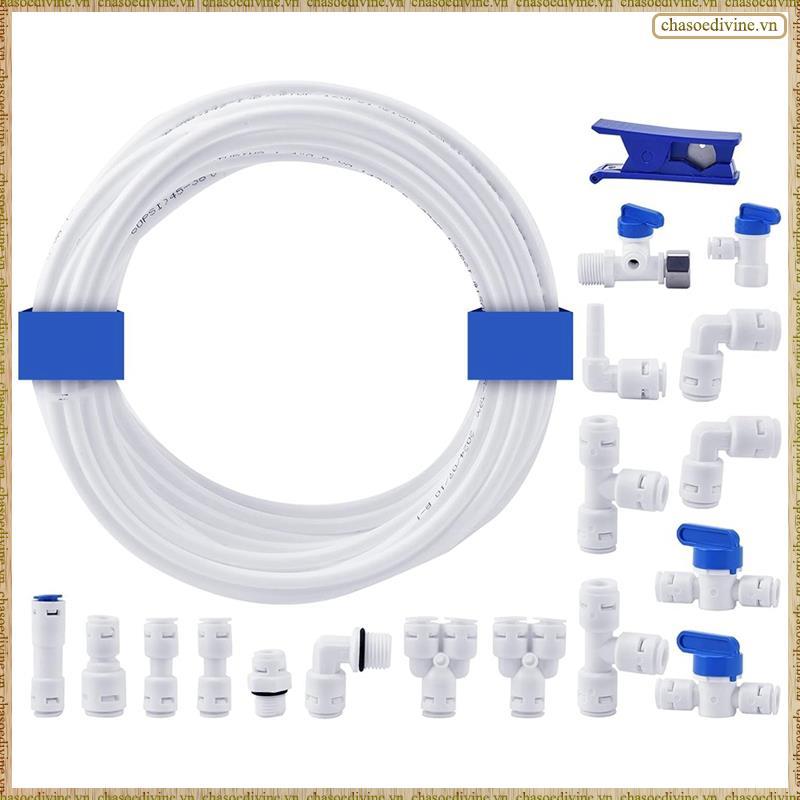 [KYGX] ท่อน้ํา 1/4 "OD 10M 1/4 "สายน้ํา Reverse Osmosis Quick Connect Push to Connect อุปกรณ์