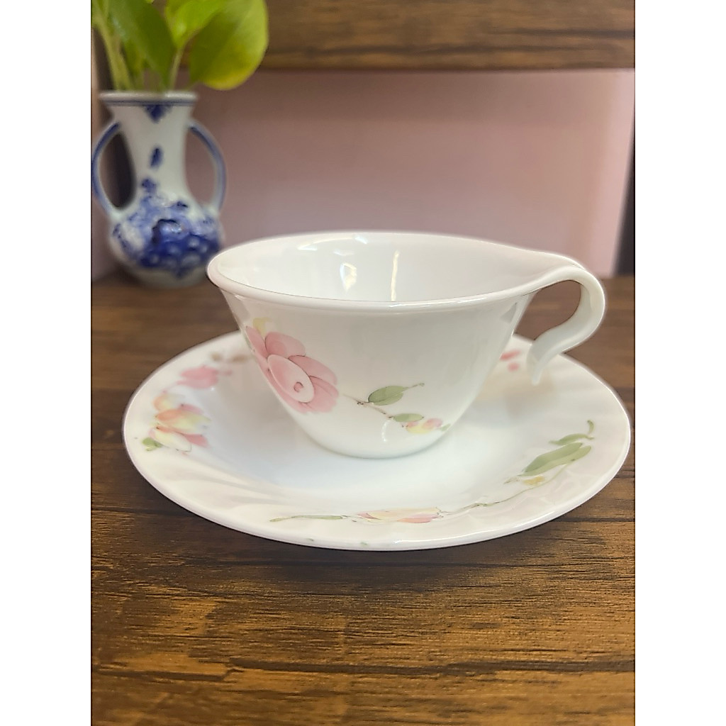 CR01003 - ชุดถ้วยกาแฟ CORELLE ลายดอกไม้ช่อ ขนาด : 4x2.3 นิ้ว