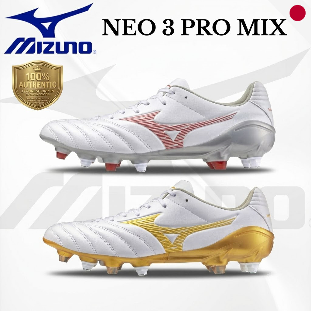 Mizuno Monarcida Neo 3 Pro MIX Soccer Shoes | Japan SG Soft Ground Cleats Unisex