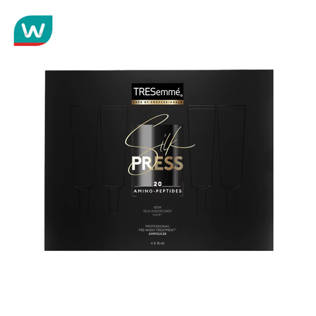 Tresemme เทรซาเม่ ทรีทเม้นต์ แอมพูล ซิลค์เพรส โพรเฟสชันนัล พรี-วอช 15 มล. แพค 4 ชิ้น