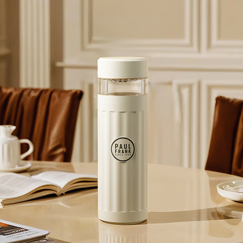 Paul Frank Paul Frank Tea Water Separation Thermos Cup หุ้มด้วยไทเทเนียมสีเงิน 400ML PFC928