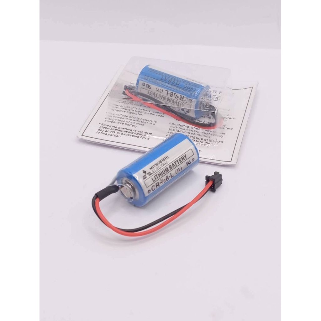ร้านในกทม CR2/3. 8-L แบตเตอรี่ Mitsubishi (CR17335SE-R,  CR2/3 8.L) 3V ปลั๊กสีดำ ร้านในกทม สินค้าใหม