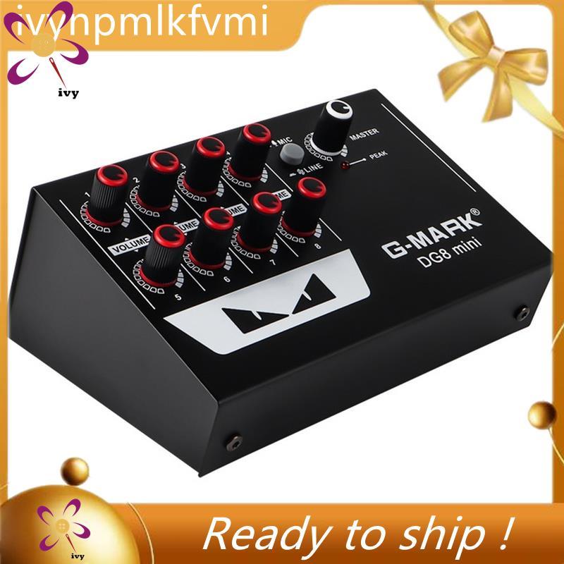 [Ivym] Line Mixer DG8mini เสียงรบกวนต่ําเป็นพิเศษ 8 ช่อง Mini Sound Mixer แหล่งจ่ายไฟ DC5V Easy Oper