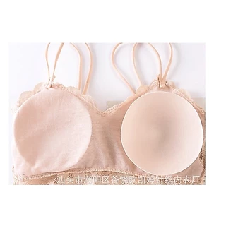 Sale‼️สายเดี่ยวลูกไม้ 2 สาย ครึ่งตัว มีฟองน้ำในตัว #ไม้2