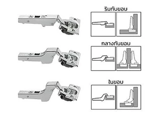 บานพับถ้วย 35 มม. Hafele เฮเฟเล่ (2 ตัว) ทับขอบ/กลางขอบ/ในขอบ 483.02.091 483.02.092 483.02.093 ECONO