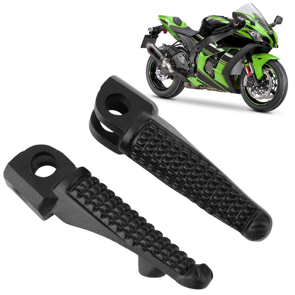 หมุดเท้ารถจักรยานยนต์ 1 คู่พรีเมี่ยมด้านหน้าพักเท้า Chrome สําหรับ ZX-6R ZX-7R ZX-9R ZX-10R ZX-12R Z