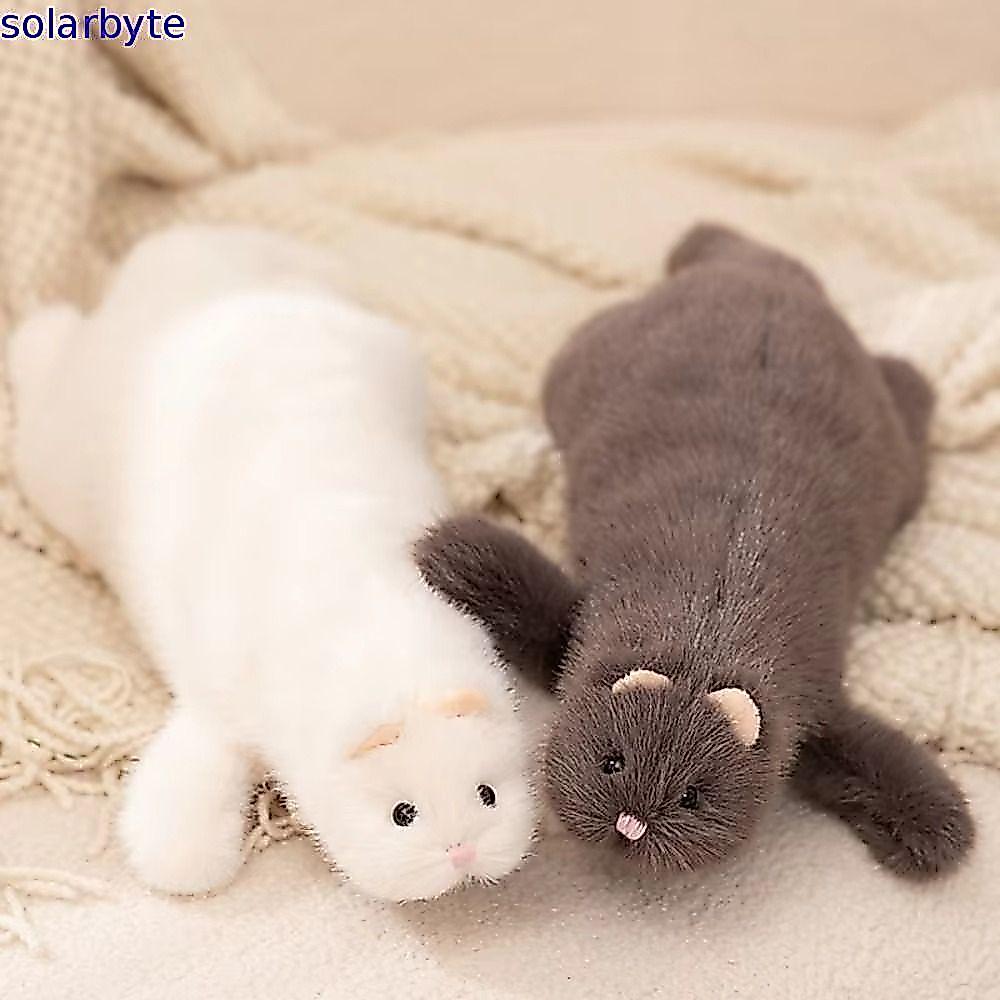 SOLARBYTE Plush Ferret ตุ๊กตาของเล่น,ที่สมจริงออกแบบนุ่ม Fluffy Ferret ตุ๊กตาของเล่น,น่ารักตุ๊กตาเหม