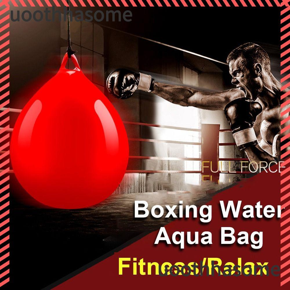 UOOTHASOME Boxing Water Aqua Bag, Boxing Practice Heavy Duty Aqua Punching Bag, Fashion PVC Hanging Red Tie Speed Bag