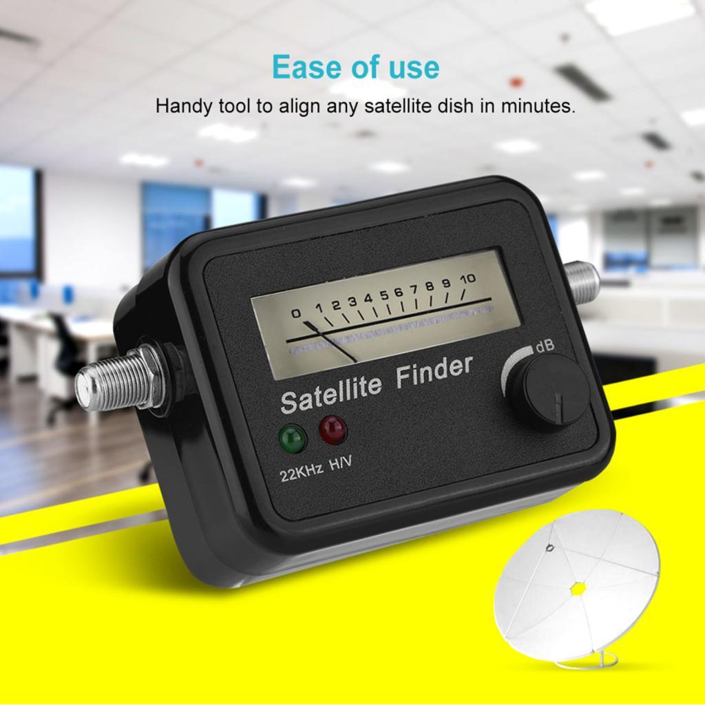 Ilike Qiilu Digital Signal Finder Sat Receiver 9502 Satellite พร้อมพื้นหลังสีดําและสีขาว 13 ถึง 18V 