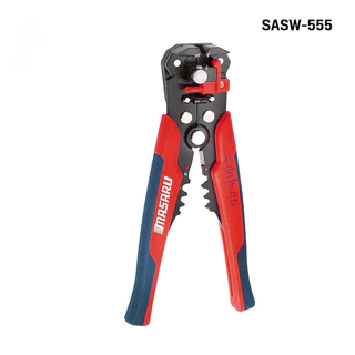 MASARU คีมปอกสายไฟ SASW-555 คีม 3in1 ใช้ตัดสาย ปอกสายไฟ ย้ำหัวสายไฟ ขนาด 13 cm.