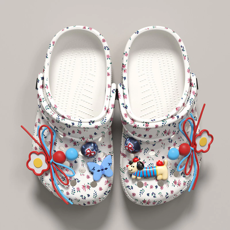 AYUER SIZE 22-40 รองเท้าแตะกลางแจ้ง DIY พิมพ์สีสันสดใส