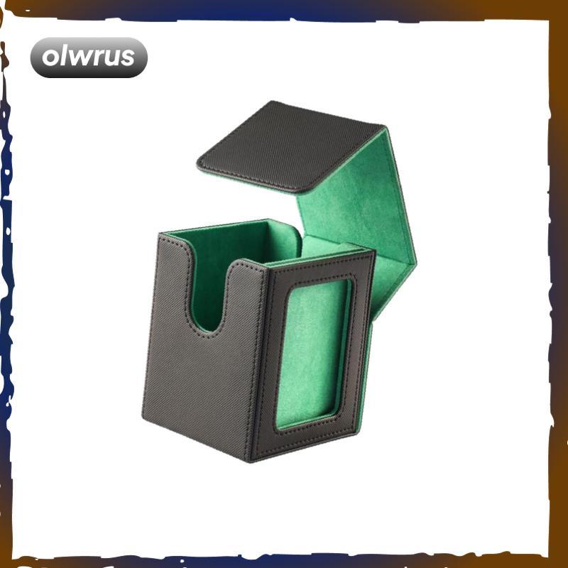 Trading Card Deck Box Card Deck Storage Box Leather Card Collectors Card Case Premium TCG Card Organ