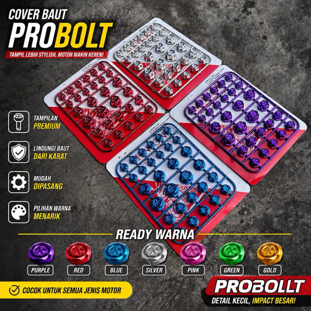 EXTRA COVER PROBOLT BOLT 20 PICS BOLT 8/10/12/14 THAILAND Toko_Aura