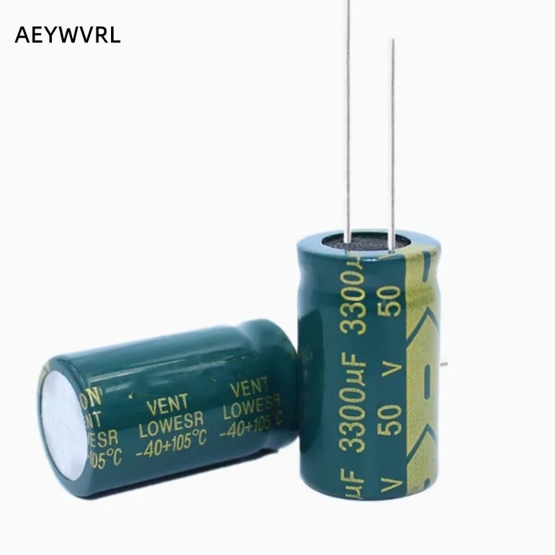 3300uF 50V Radial Electrolytic Capacitor 50V3300UF ตัวเก็บประจุความถี่สูง 18X35 มม.