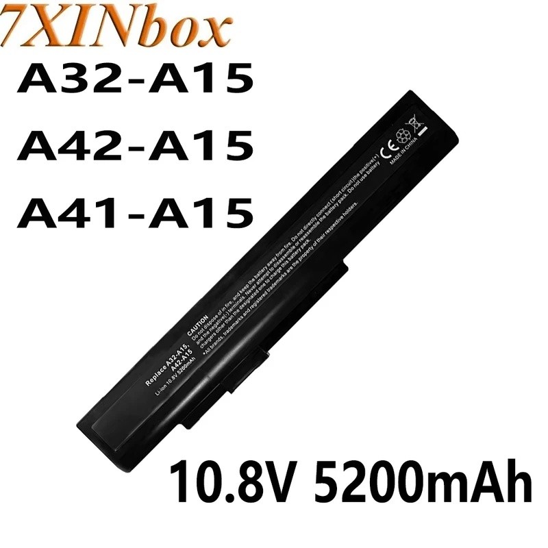 7XINbox A32-A15 A42-A15 A41-A15 10.8V 5200mAh แบตเตอรี่แล็ปท็อปสําหรับ MSI CR640 CX640 A6400 CR640MX