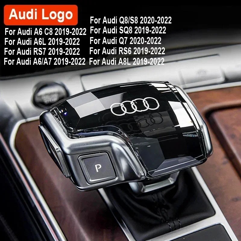 FZ Audi คริสตัลเกียร์ Shift Handle Head Lever A6 C8 A6L RS7 A7 Q8 S8 SQ8 Q7 RS6 A8L A4 A4L Q5L RS4 R